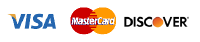 Visa, Mastercard, Discover Logos